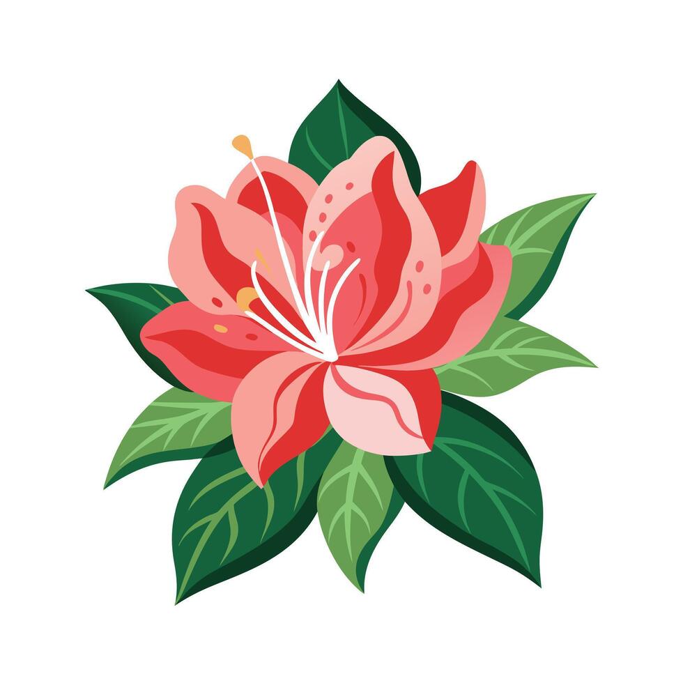 Beautiful Flower Minimalist Floral Illustration vector