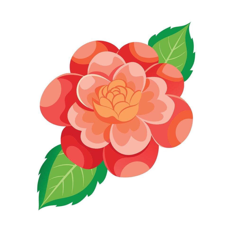 Beautiful Flower Minimalist Floral Illustration vector