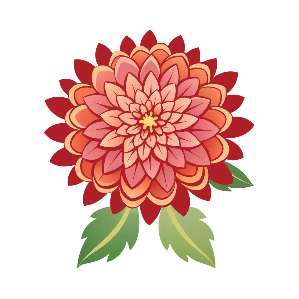 Beautiful Flower Minimalist Floral Illustration vector