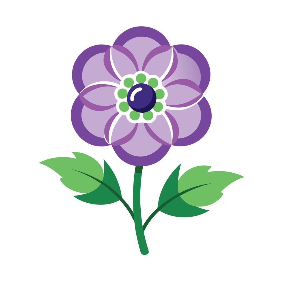 Beautiful Flower Minimalist Floral Illustration vector