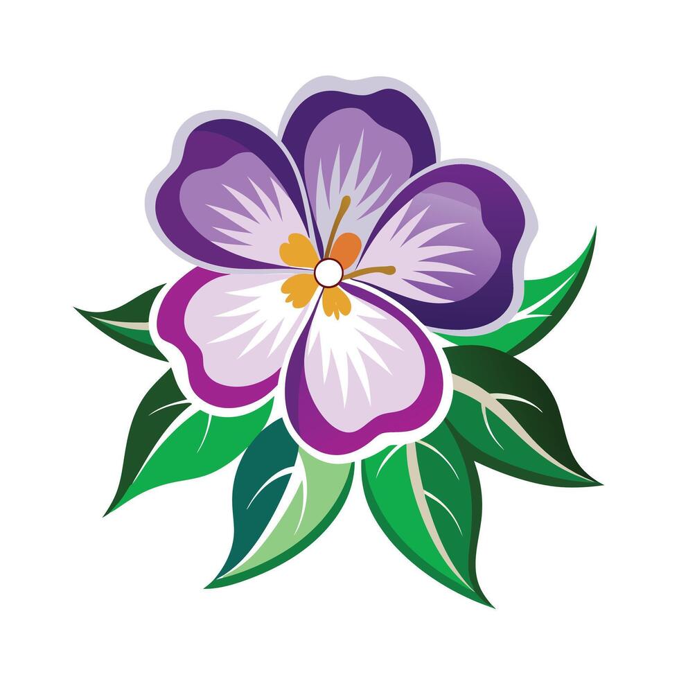 Beautiful Flower Minimalist Floral Illustration vector