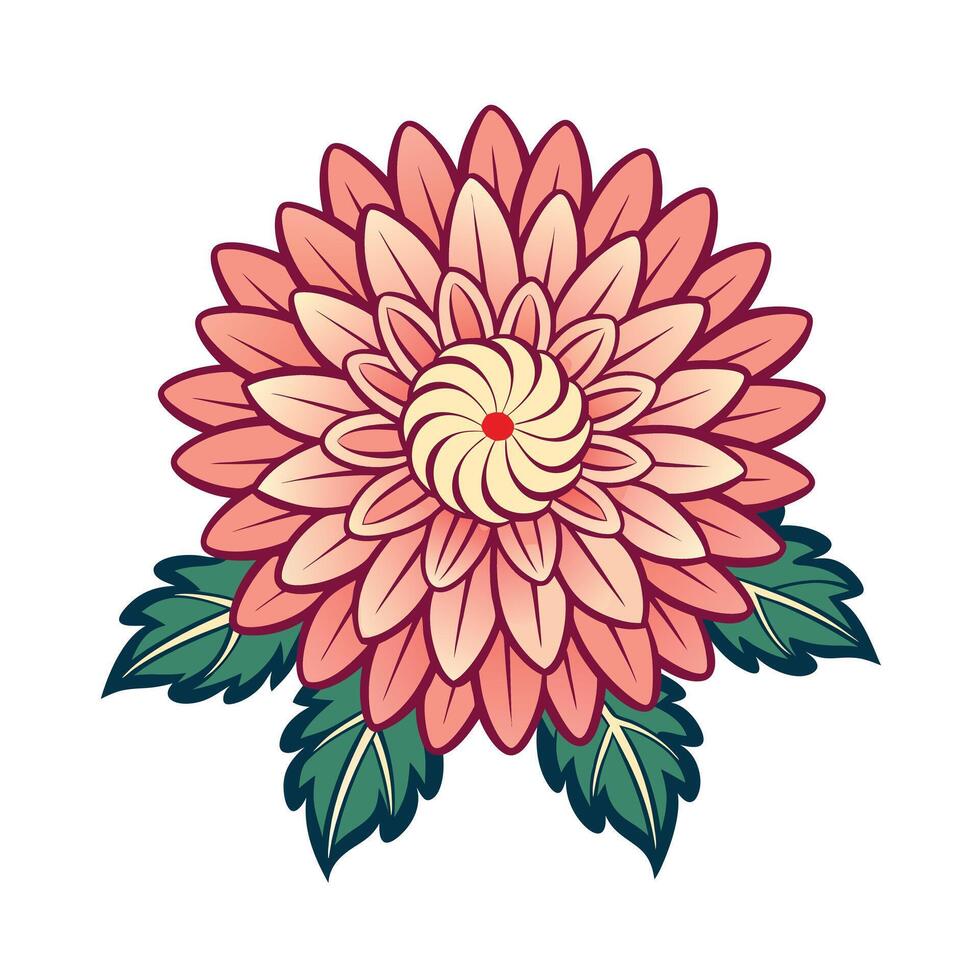 Beautiful Flower Minimalist Floral Illustration vector