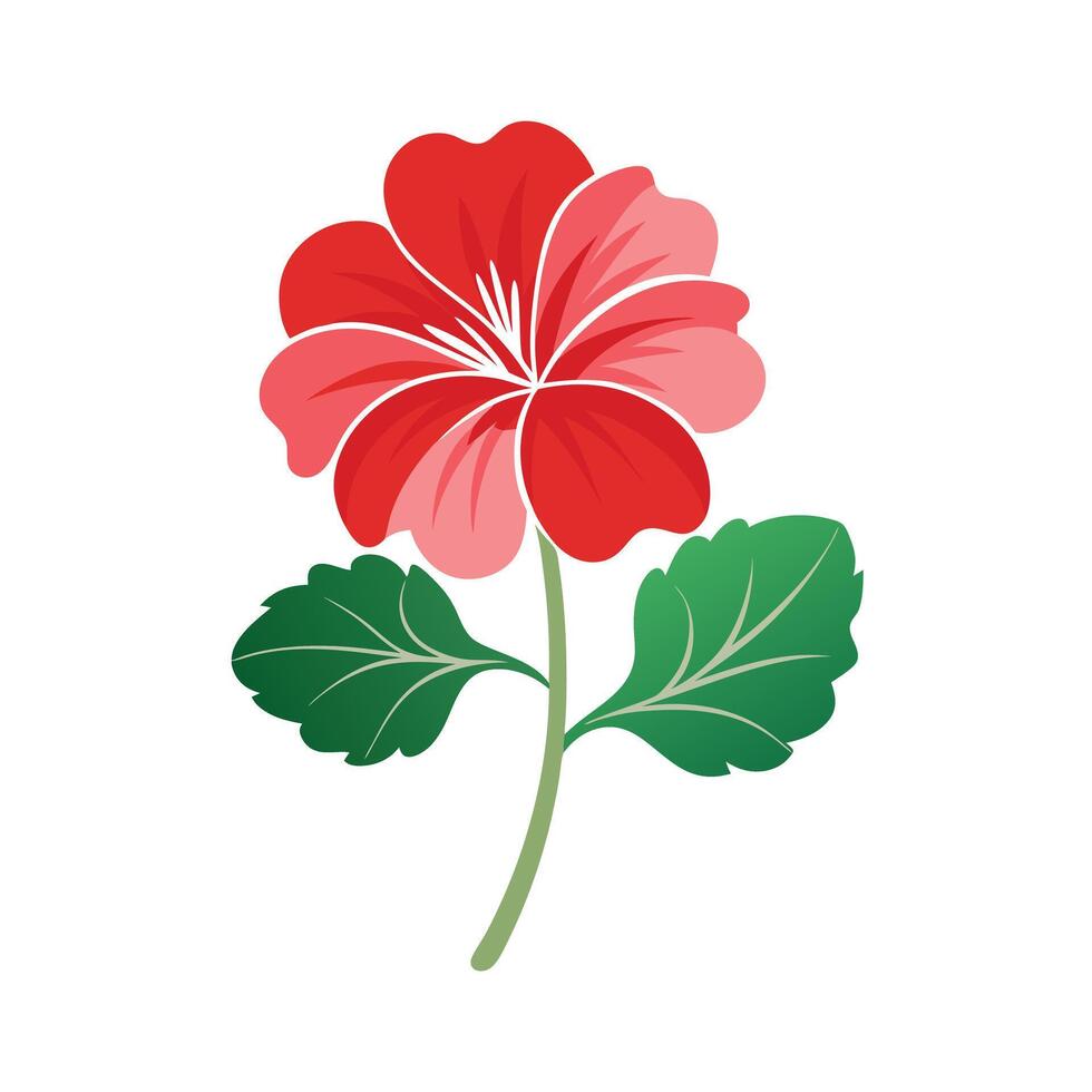 Beautiful Flower Minimalist Floral Illustration vector