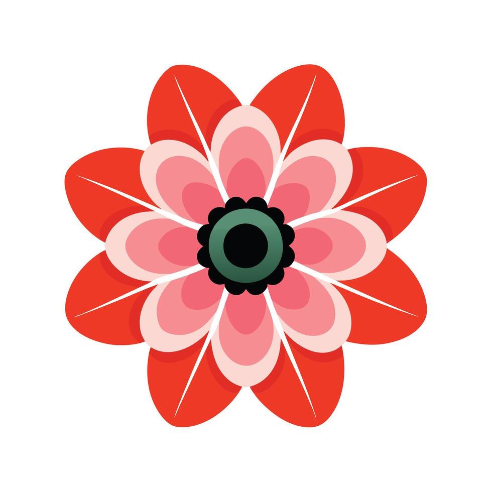 Beautiful Flower Minimalist Floral Illustration vector