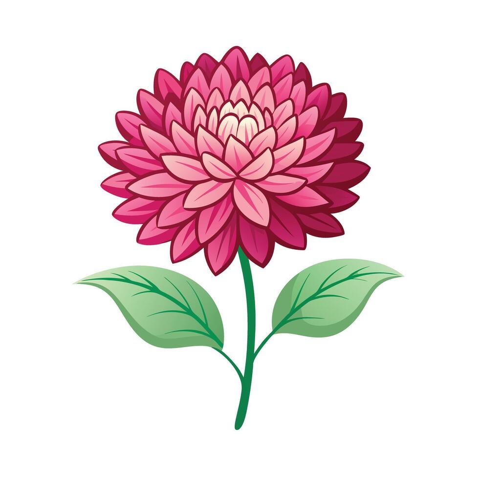 Beautiful Flower Minimalist Floral Illustration vector