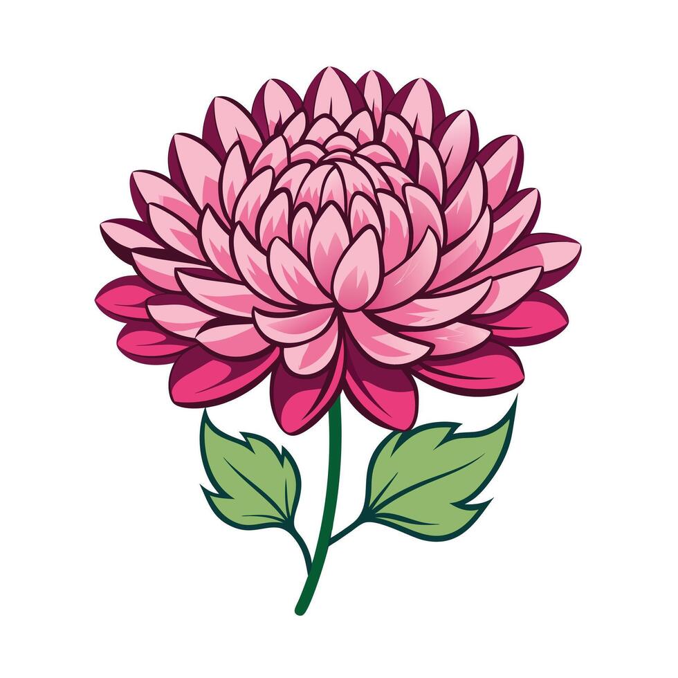 Beautiful Flower Minimalist Floral Illustration vector