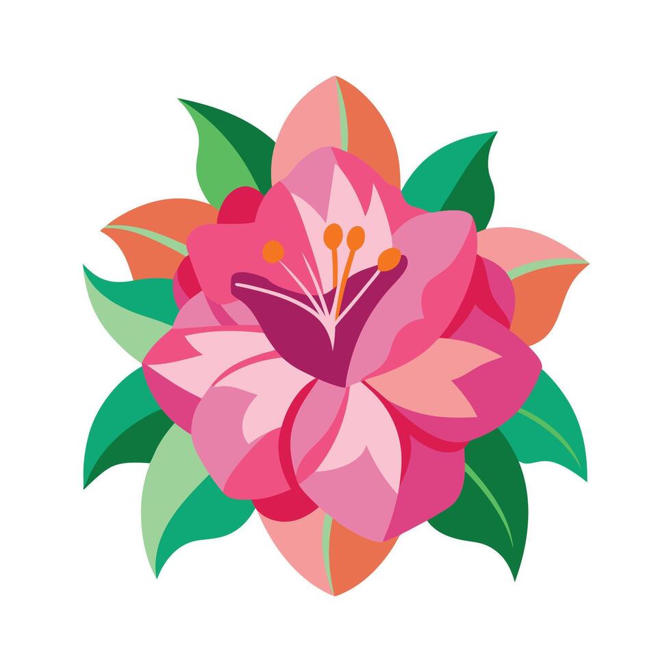 Beautiful Flower Minimalist Floral Illustration vector