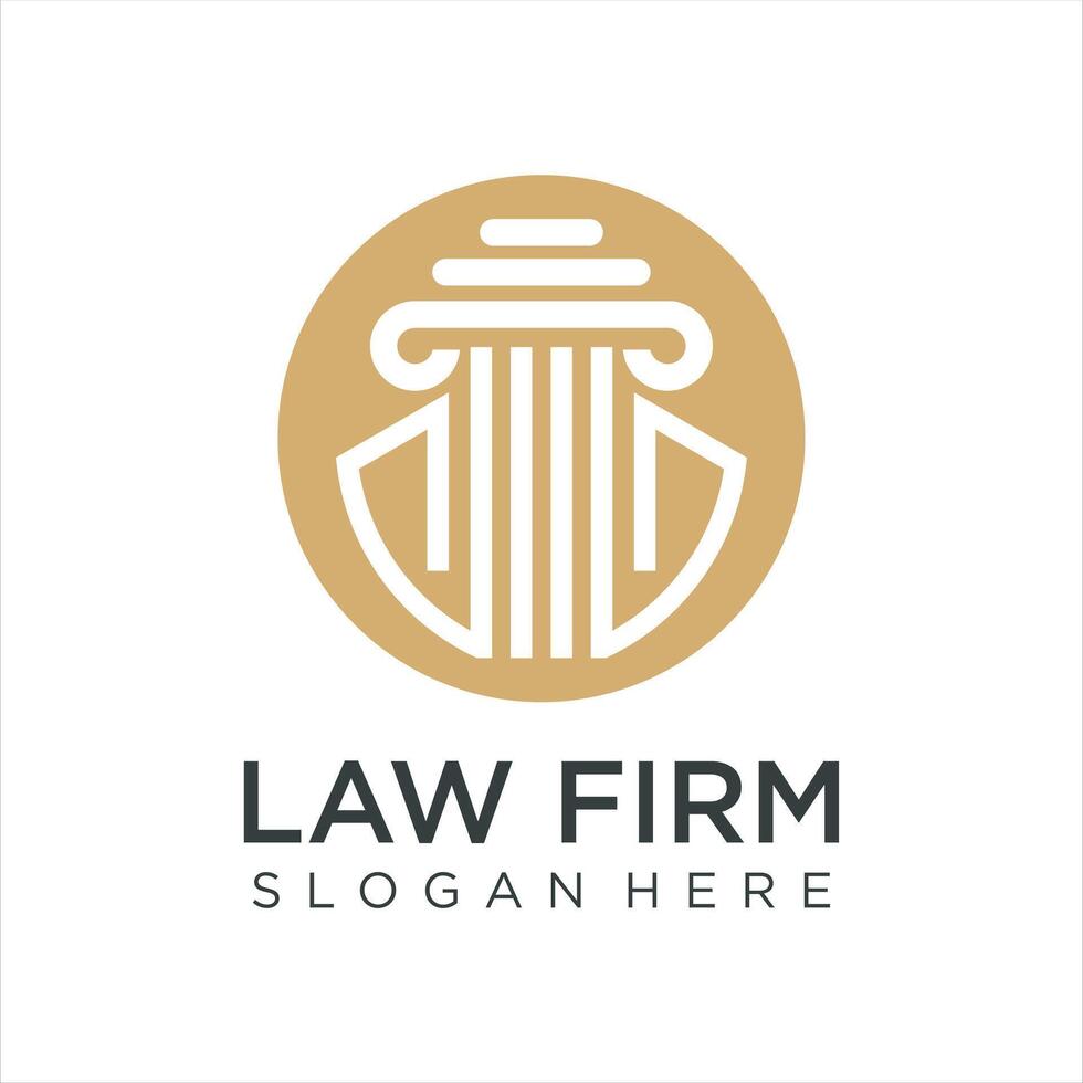 A logo design for a law firm Generate a simple yet powerful logo for a legal advisory service vector