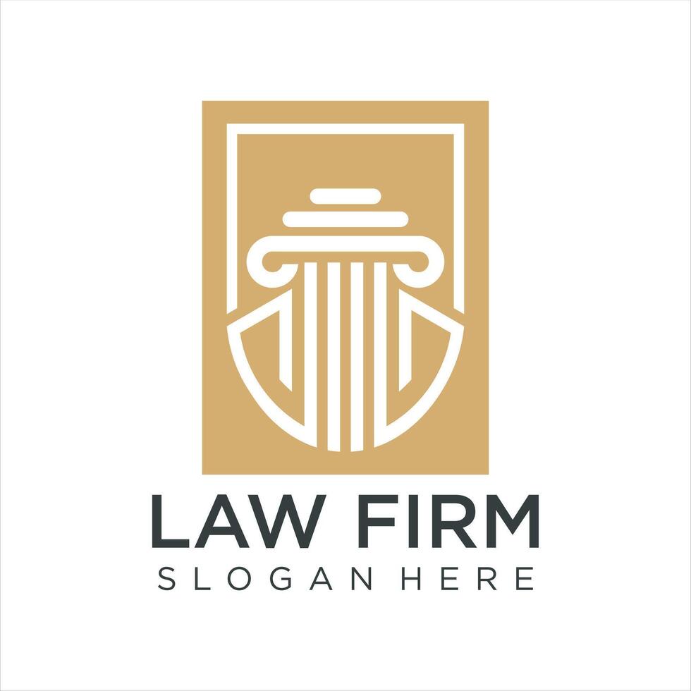 A logo design for a law firm Generate a simple yet powerful logo for a legal advisory service vector