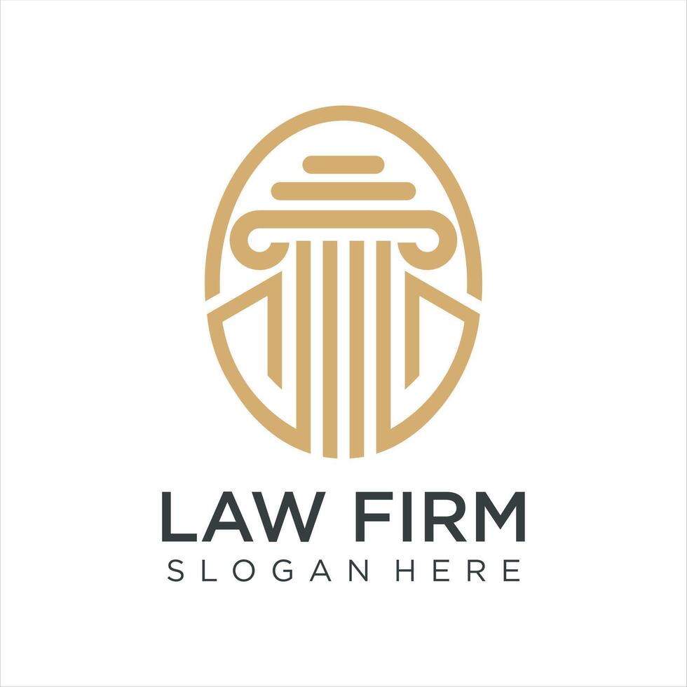 A logo design for a law firm Generate a simple yet powerful logo for a legal advisory service vector