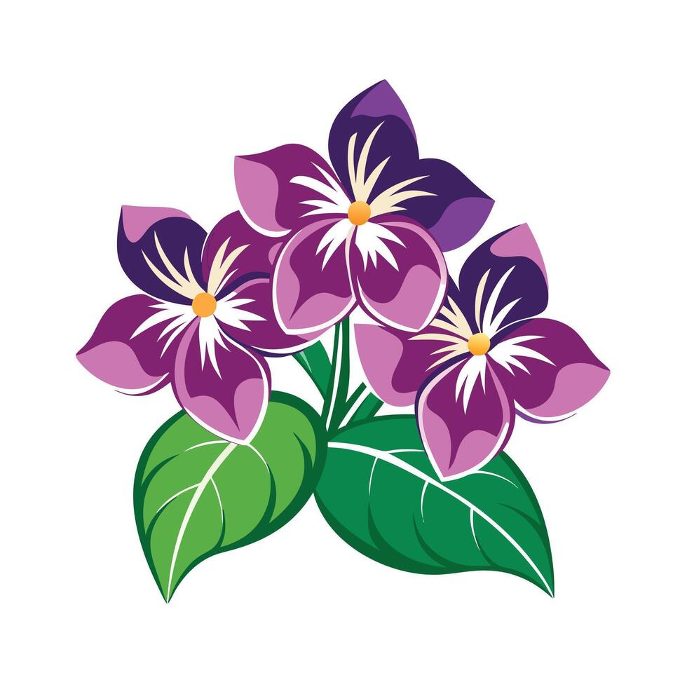 Beautiful Flower Minimalist Floral Illustration vector