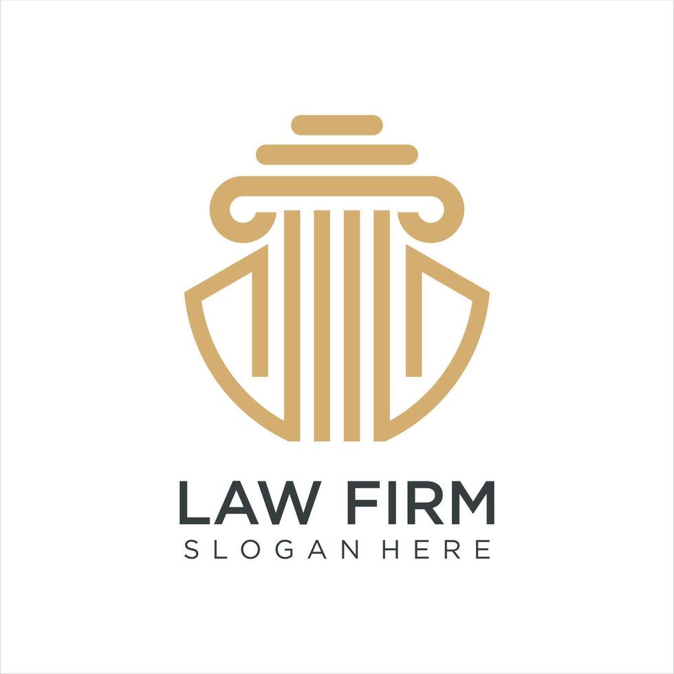 A logo design for a law firm Generate a simple yet powerful logo for a legal advisory service vector