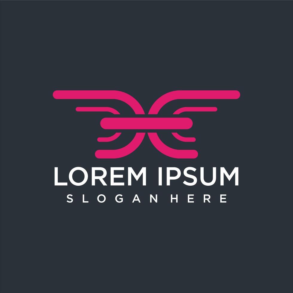 Wings Logo abstract, Flying Airlines simple logo design vector