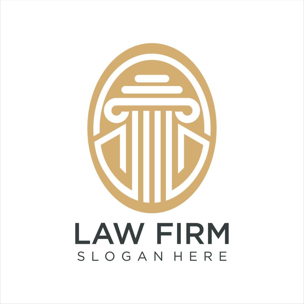 A logo design for a law firm Generate a simple yet powerful logo for a legal advisory service vector