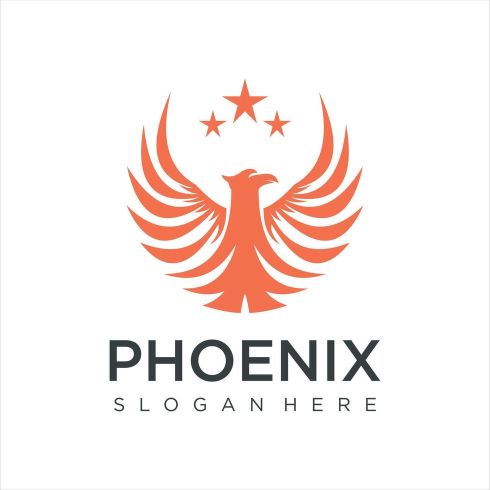 Phoenix Fire Bird Logo Design Concept abstract Logo design template vector