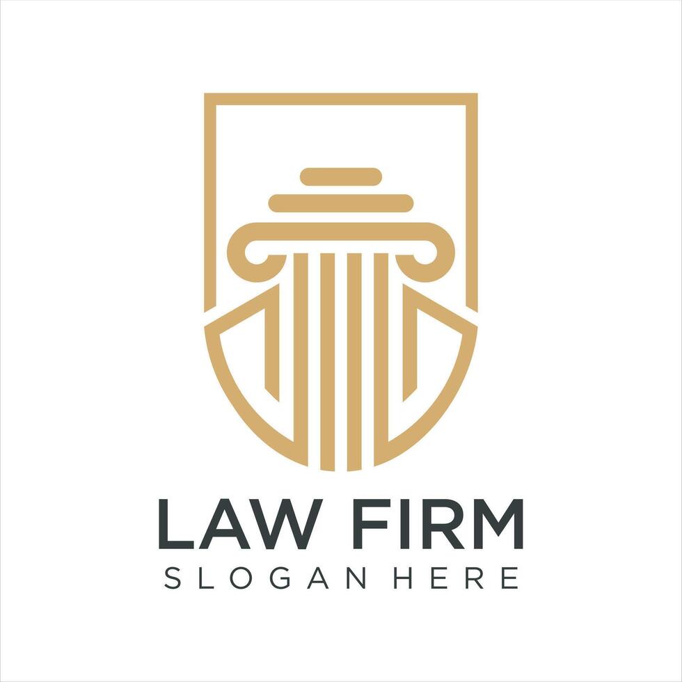 A logo design for a law firm Generate a simple yet powerful logo for a legal advisory service vector