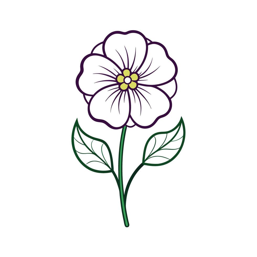 Beautiful Flower Minimalist Floral Illustration vector