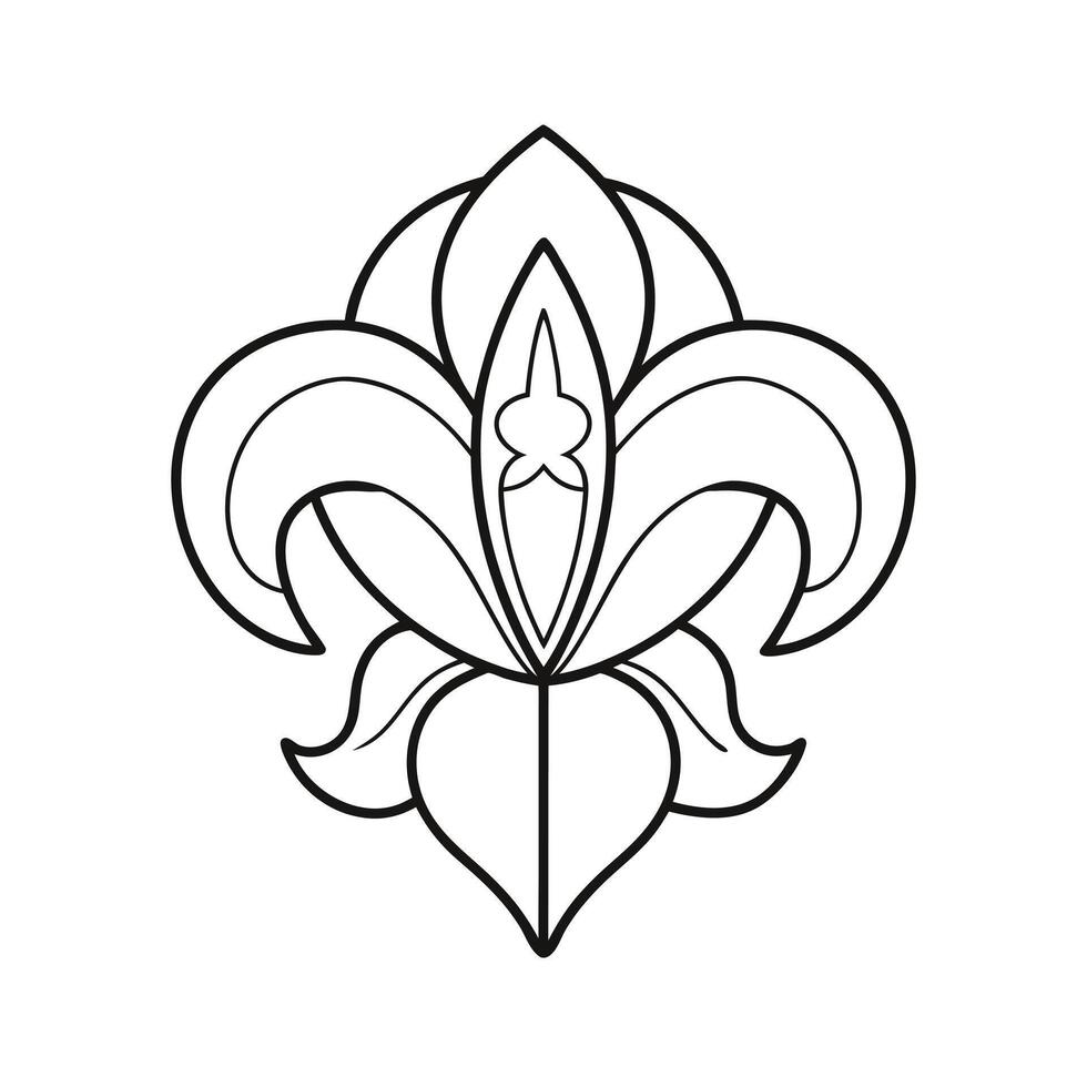Beautiful Flower Minimalist Floral Illustration vector