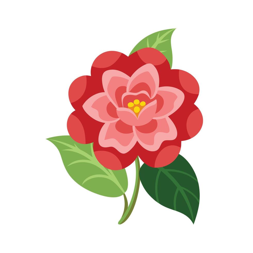 Beautiful Flower Minimalist Floral Illustration vector