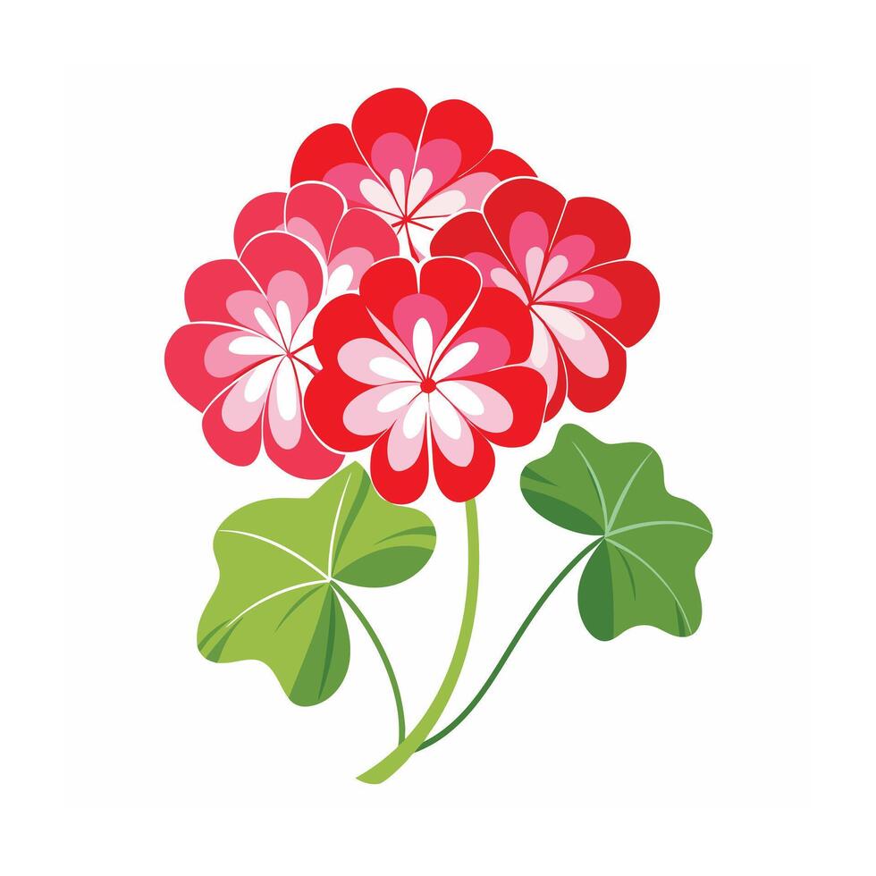 Beautiful Flower Minimalist Floral Illustration vector