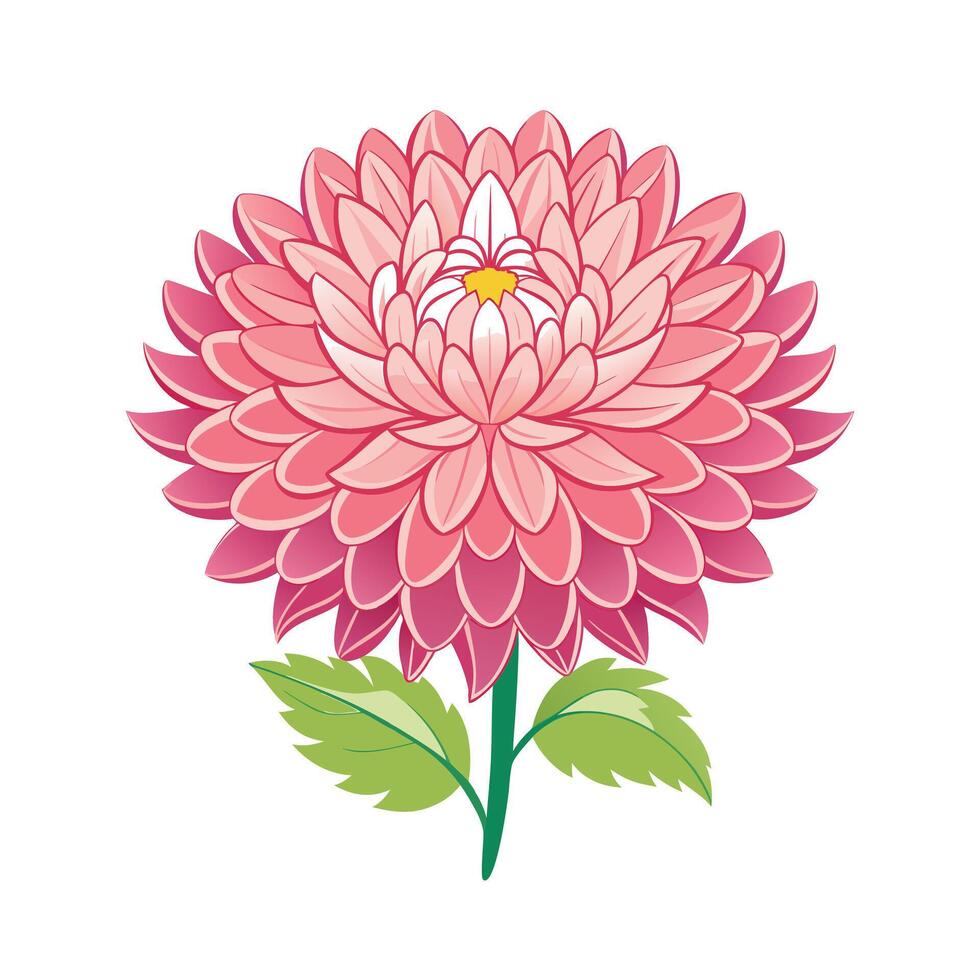 Beautiful Flower Minimalist Floral Illustration vector