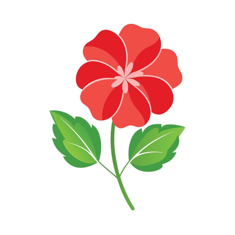 Beautiful Flower Minimalist Floral Illustration vector