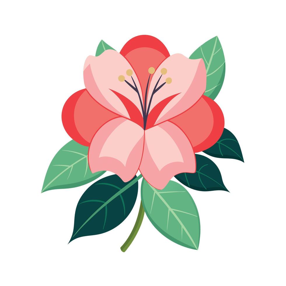 Beautiful Flower Minimalist Floral Illustration vector