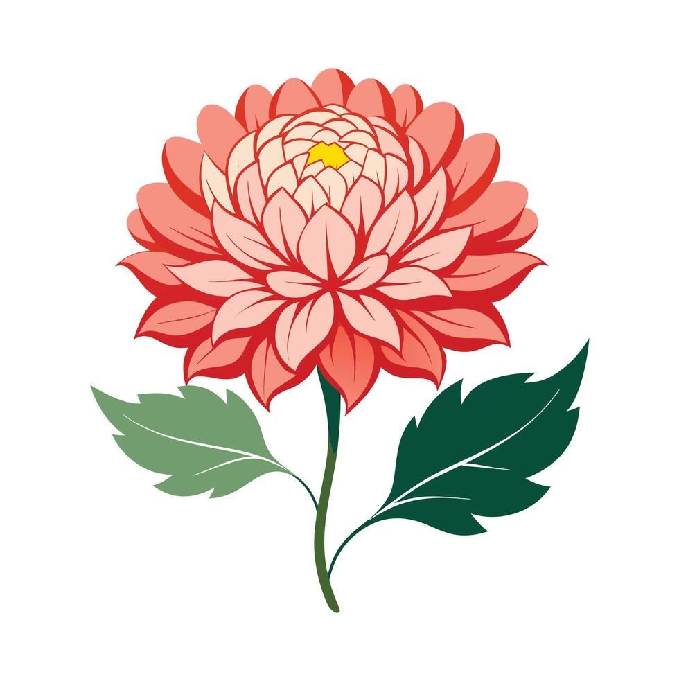 Beautiful Flower Minimalist Floral Illustration vector