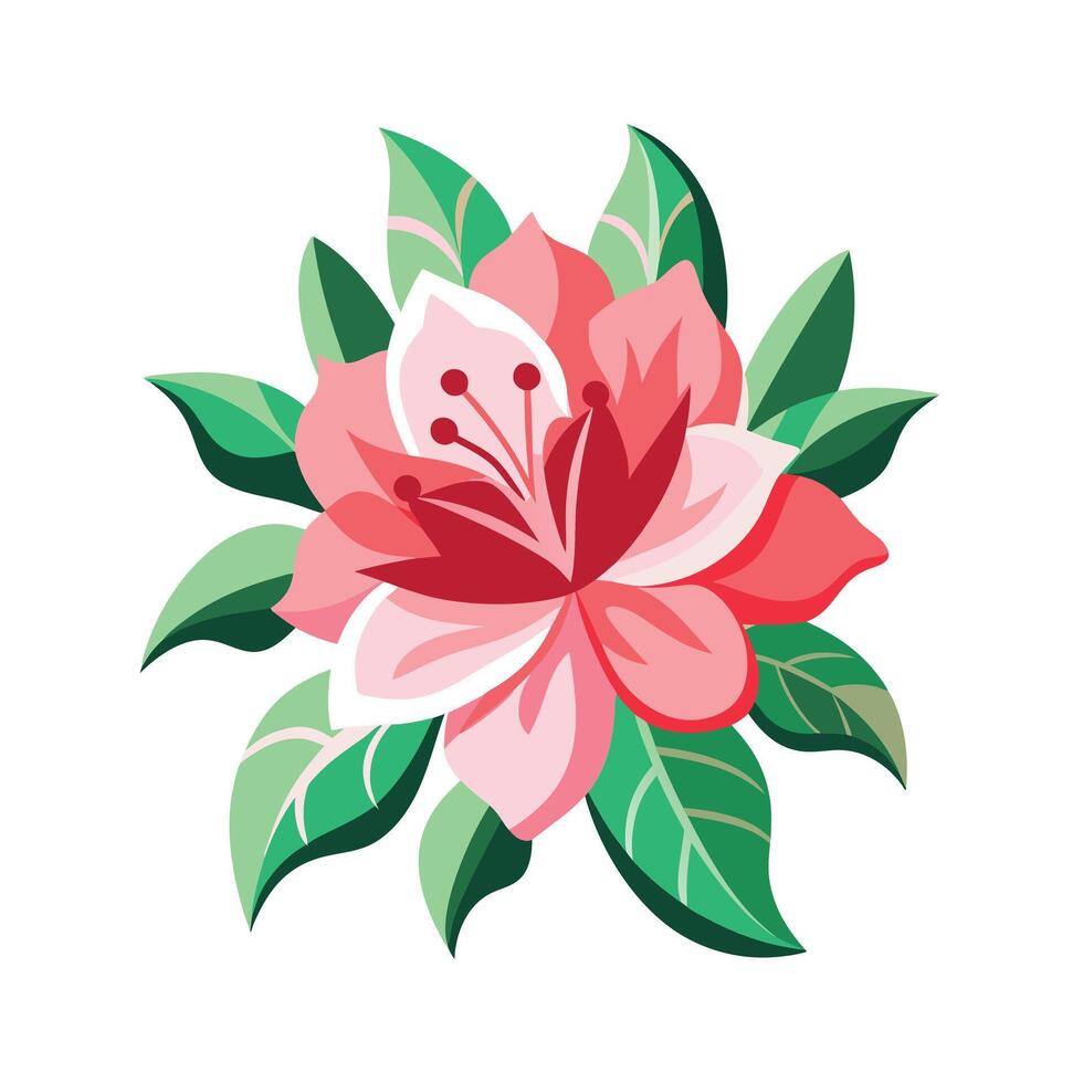 Beautiful Flower Minimalist Floral Illustration vector