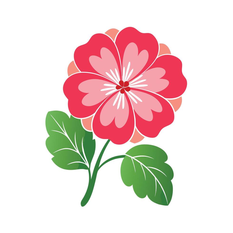 Beautiful Flower Minimalist Floral Illustration vector