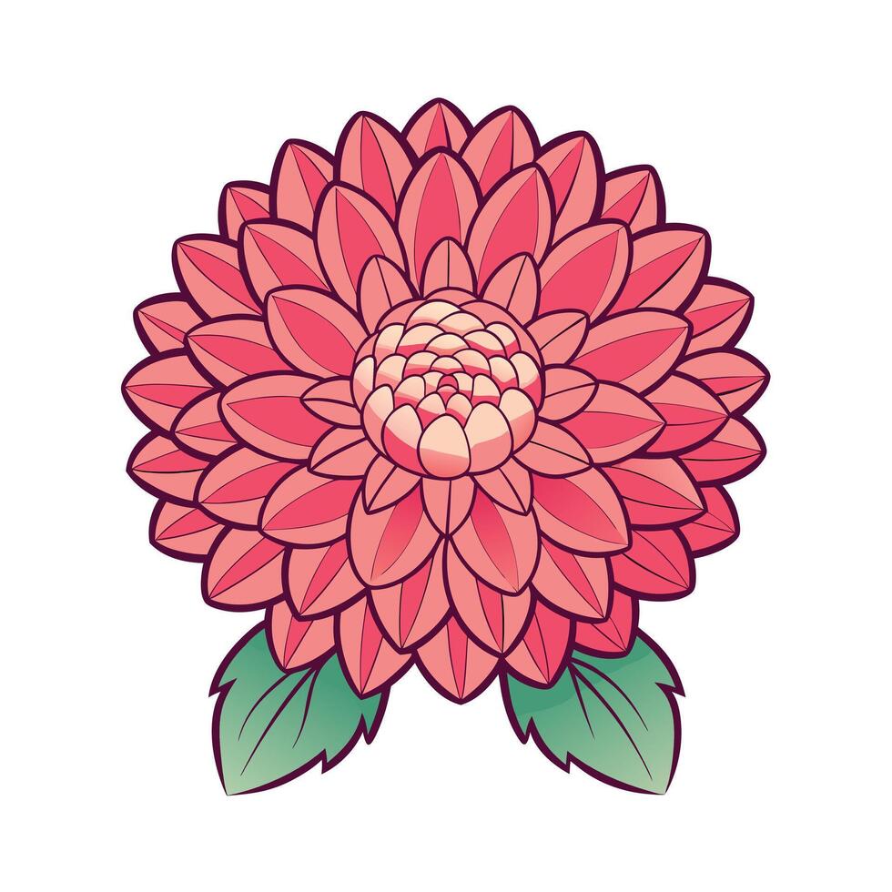 Beautiful Flower Minimalist Floral Illustration vector