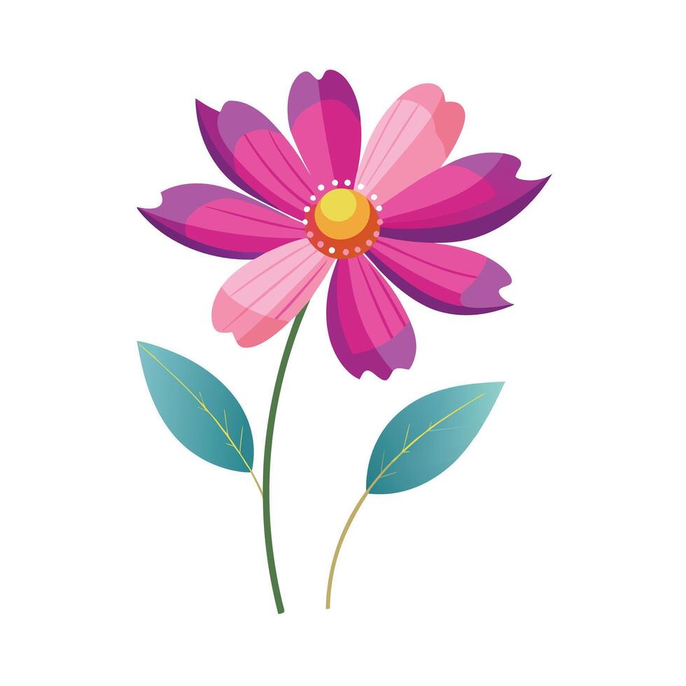 Beautiful Flower Minimalist Floral Illustration vector