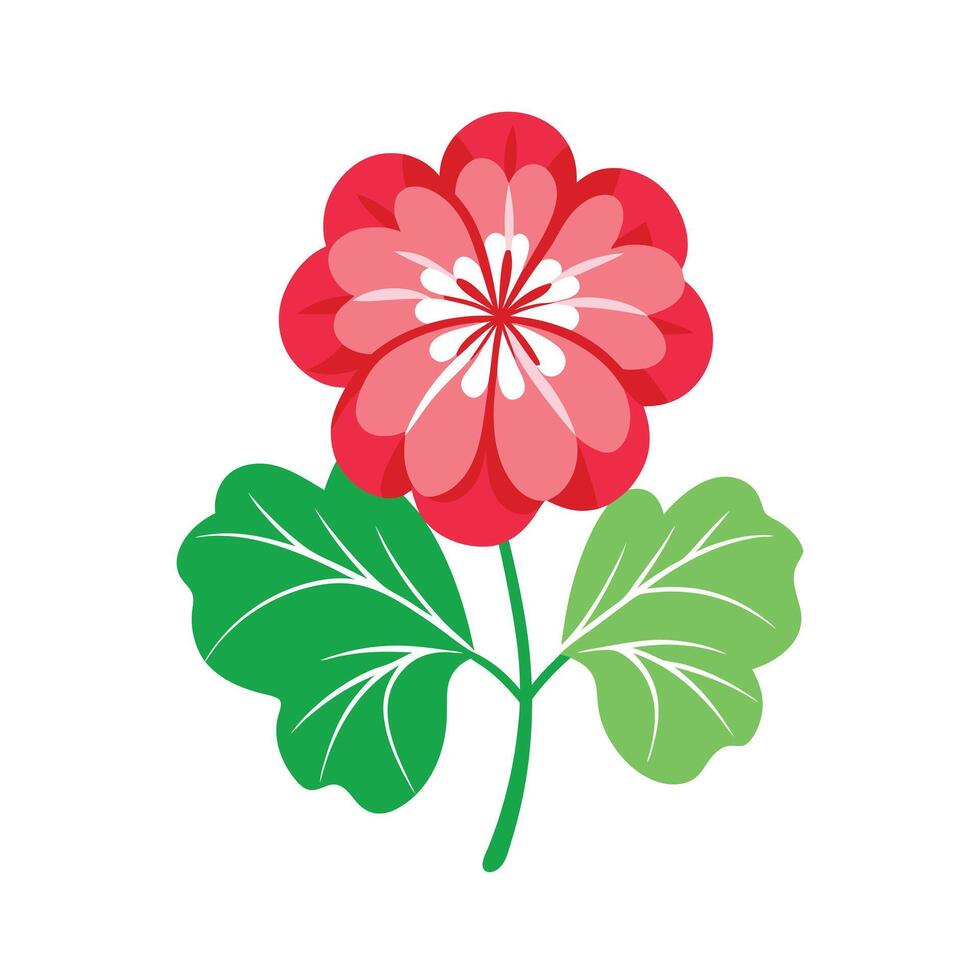 Beautiful Flower Minimalist Floral Illustration vector