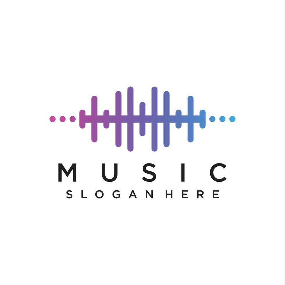 music player element. logo template electronic music, equalizer, store, dj, nightclub and others vector