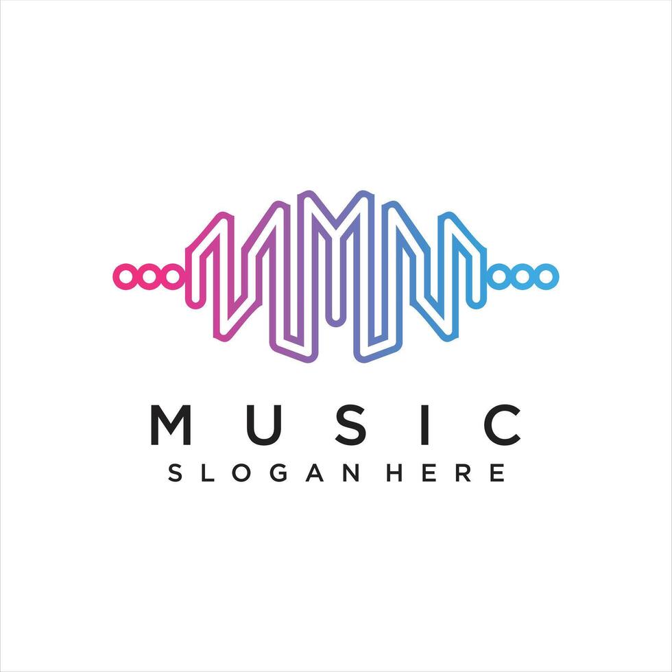 music player element. logo template electronic music, equalizer, store, dj, nightclub and others vector
