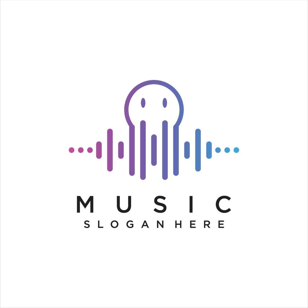 music player element. logo template electronic music, equalizer, store, dj, nightclub and others vector
