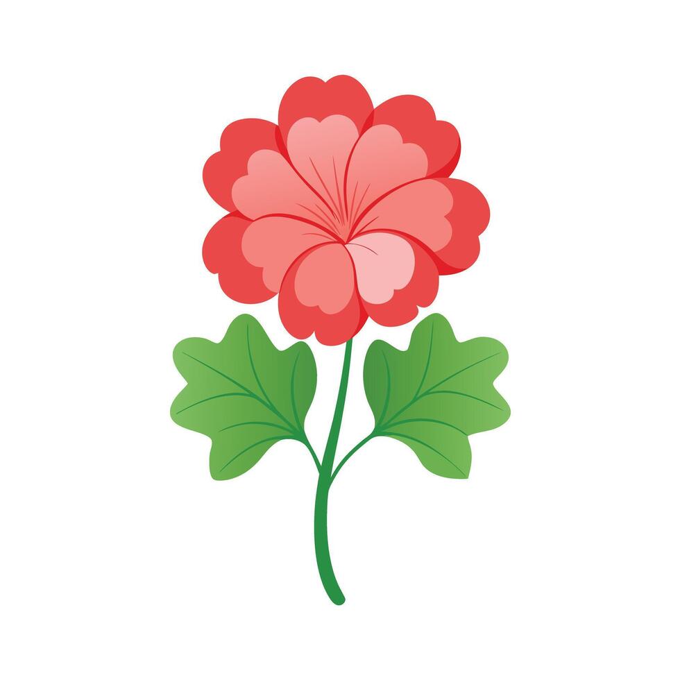 Beautiful Flower Minimalist Floral Illustration vector