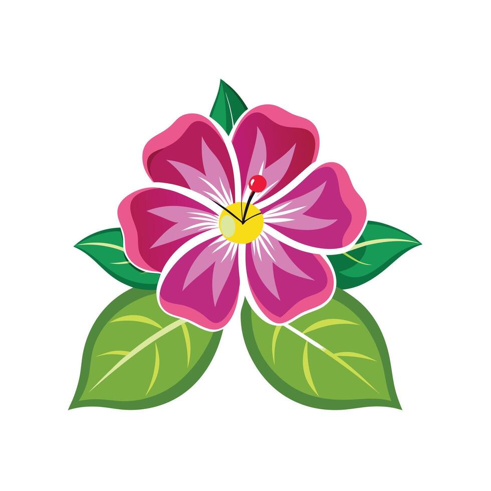 Beautiful Flower Minimalist Floral Illustration vector