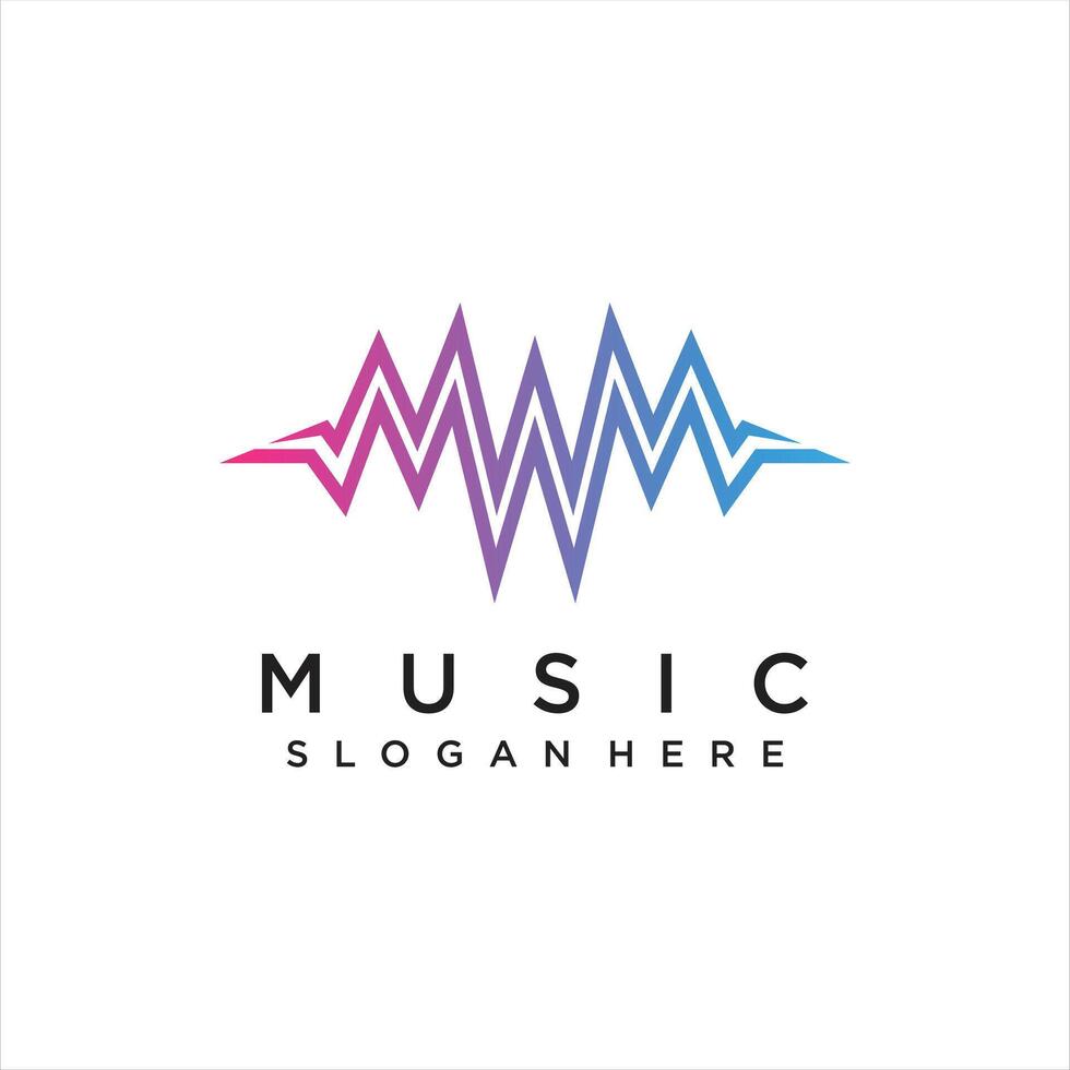 music player element. logo template electronic music, equalizer, store, dj, nightclub and others vector