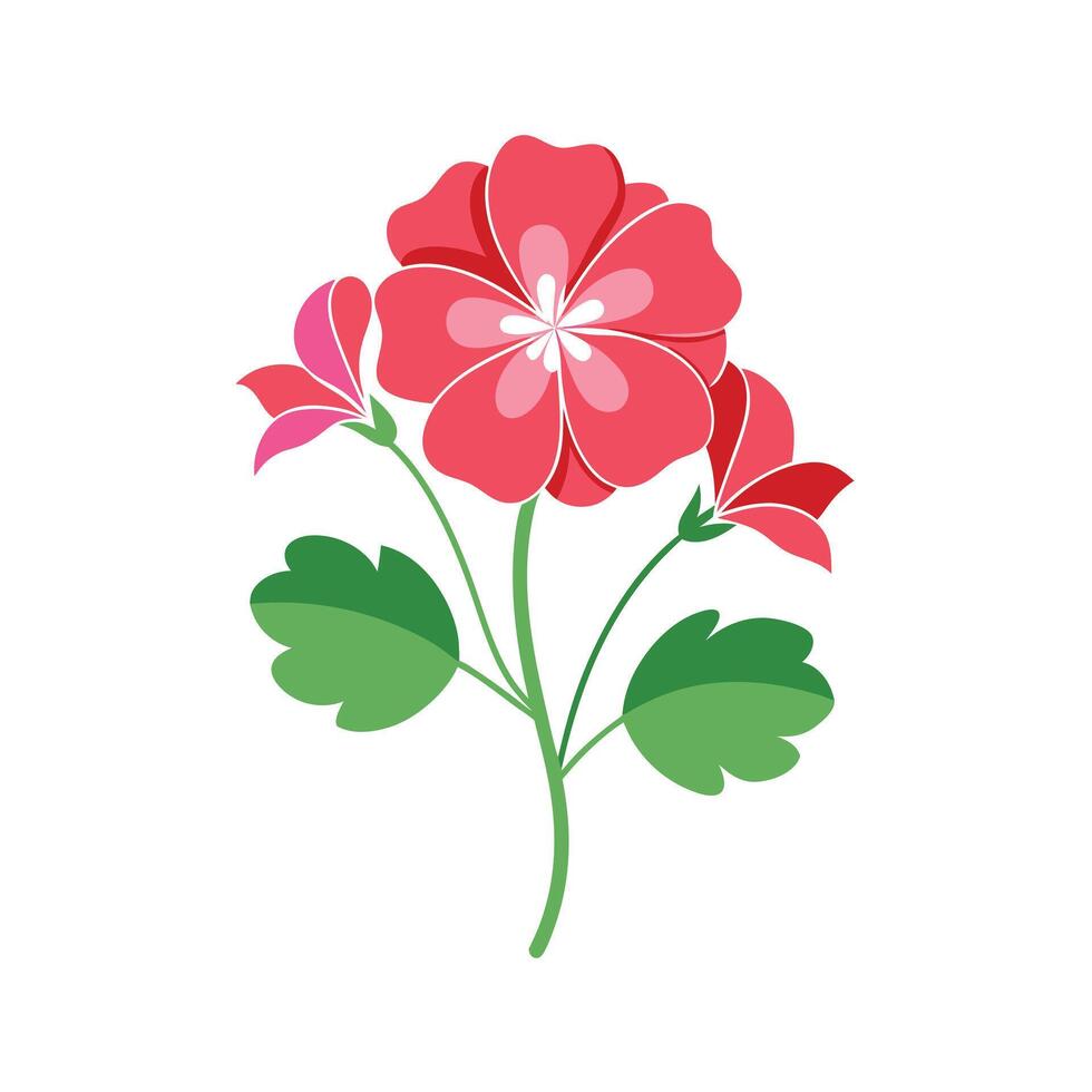 Beautiful Flower Minimalist Floral Illustration vector