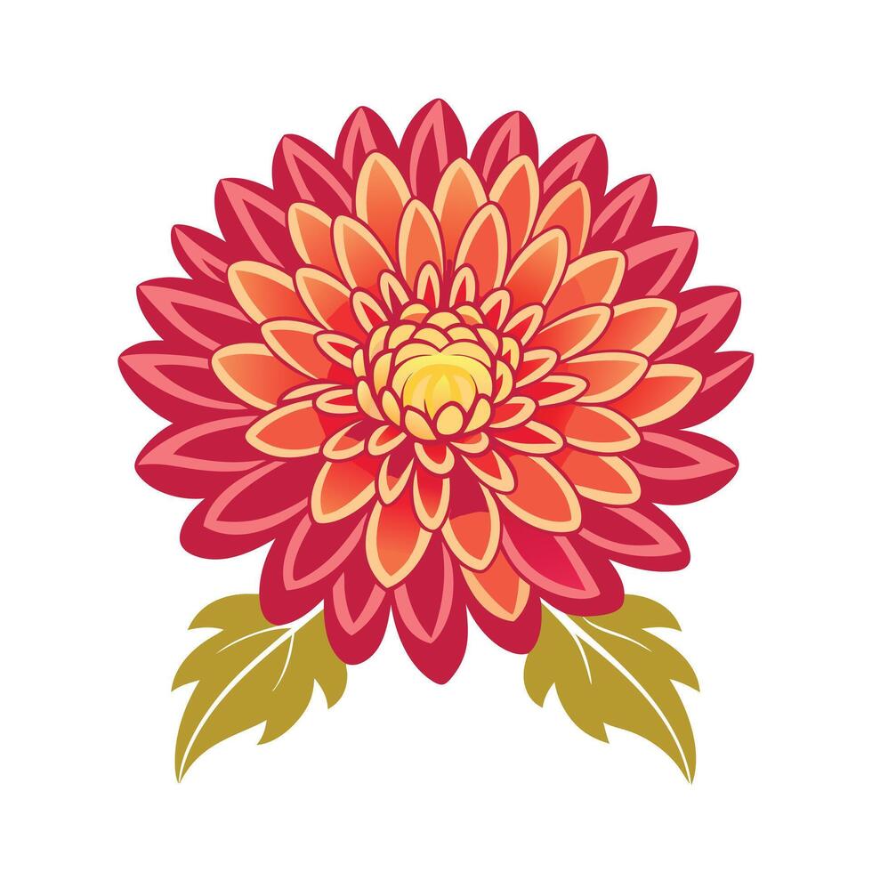 Beautiful Flower Minimalist Floral Illustration vector