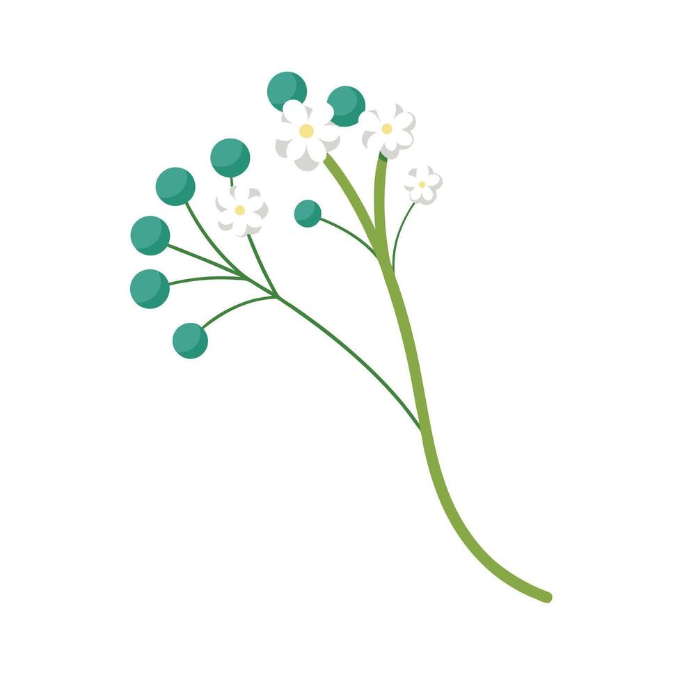 Beautiful Flower Minimalist Floral Illustration vector
