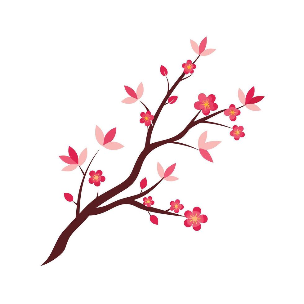 Beautiful Flower Minimalist Floral Illustration vector