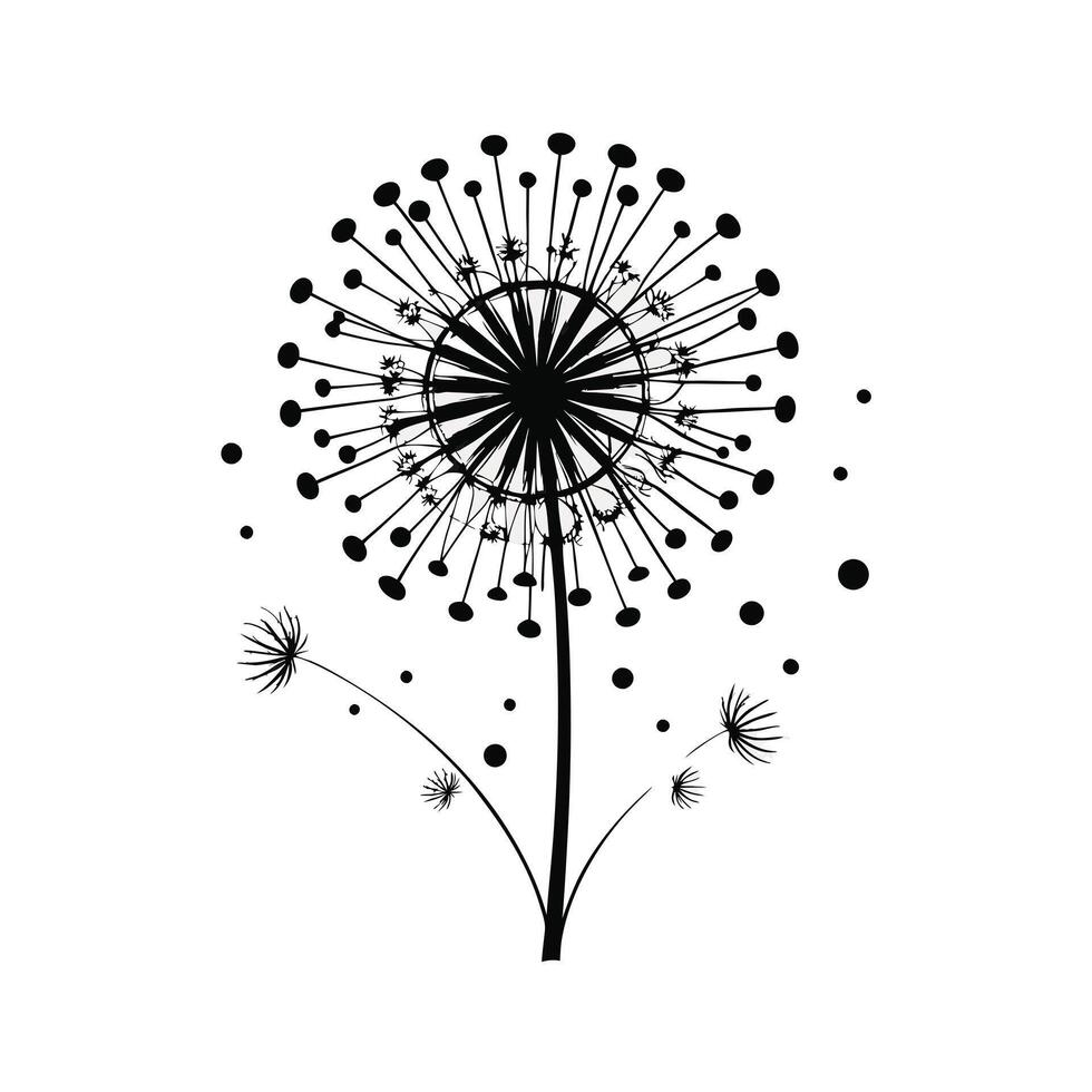 Beautiful Flower Minimalist Floral Illustration vector