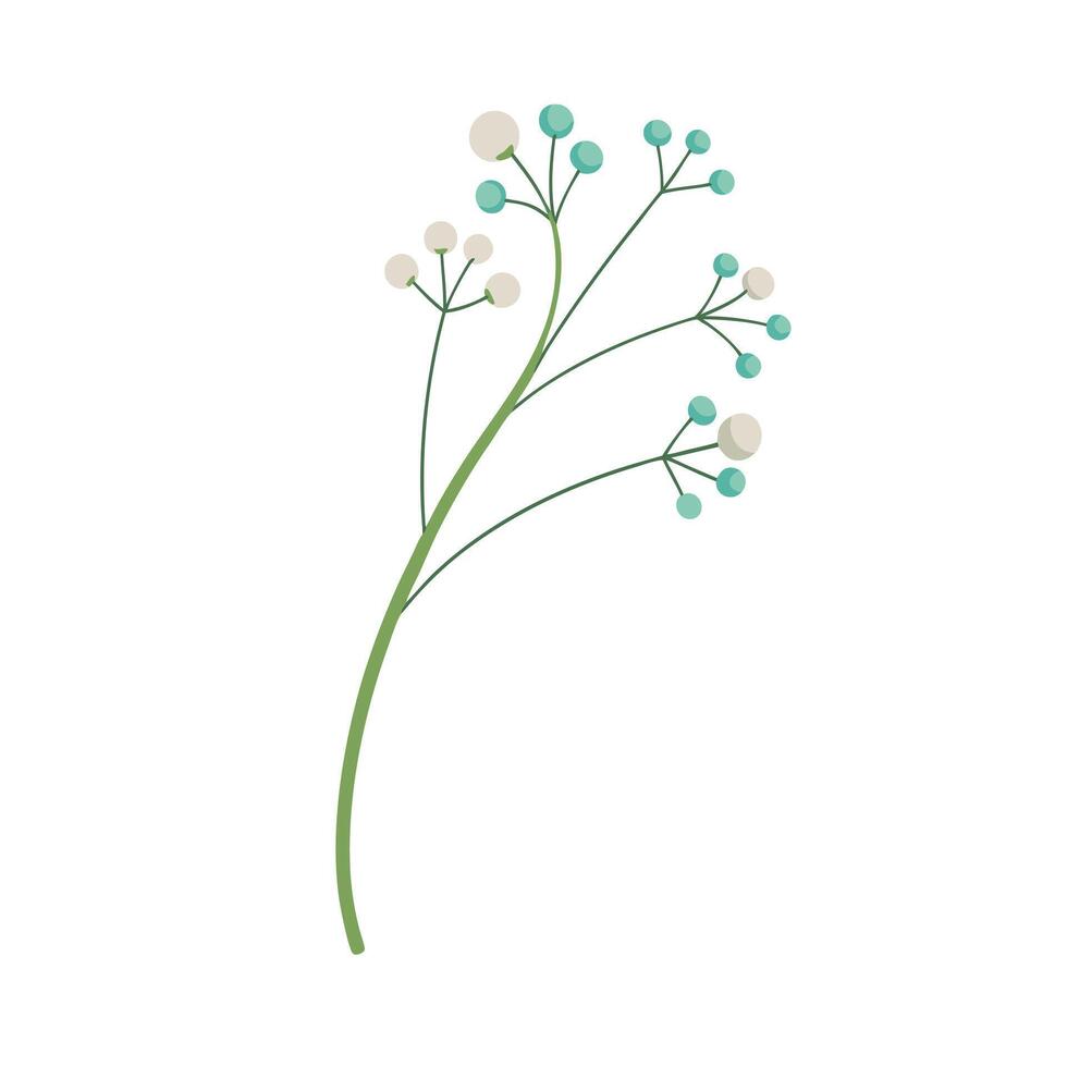 Beautiful Flower Minimalist Floral Illustration vector