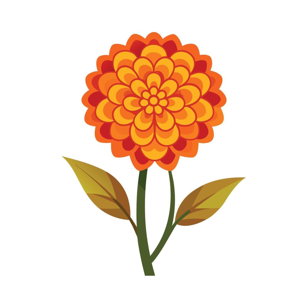 Beautiful Flower Minimalist Floral Illustration vector