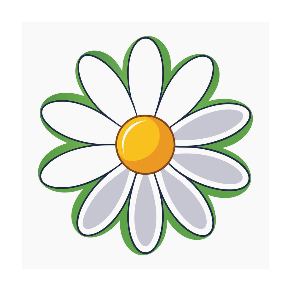 Beautiful Flower Minimalist Floral Illustration vector
