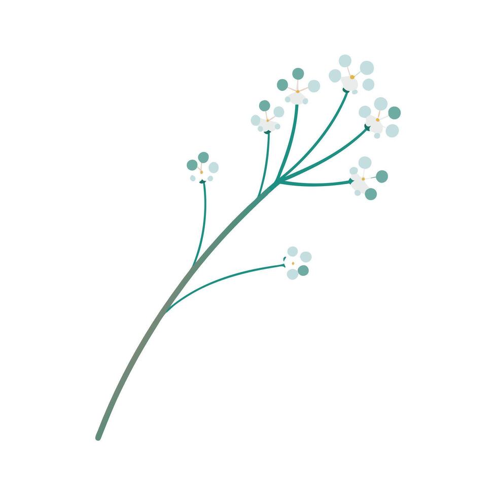 Beautiful Flower Minimalist Floral Illustration vector