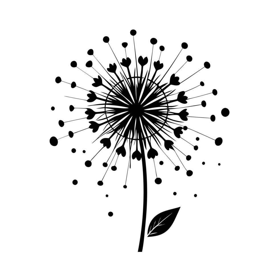 Beautiful Flower Minimalist Floral Illustration vector