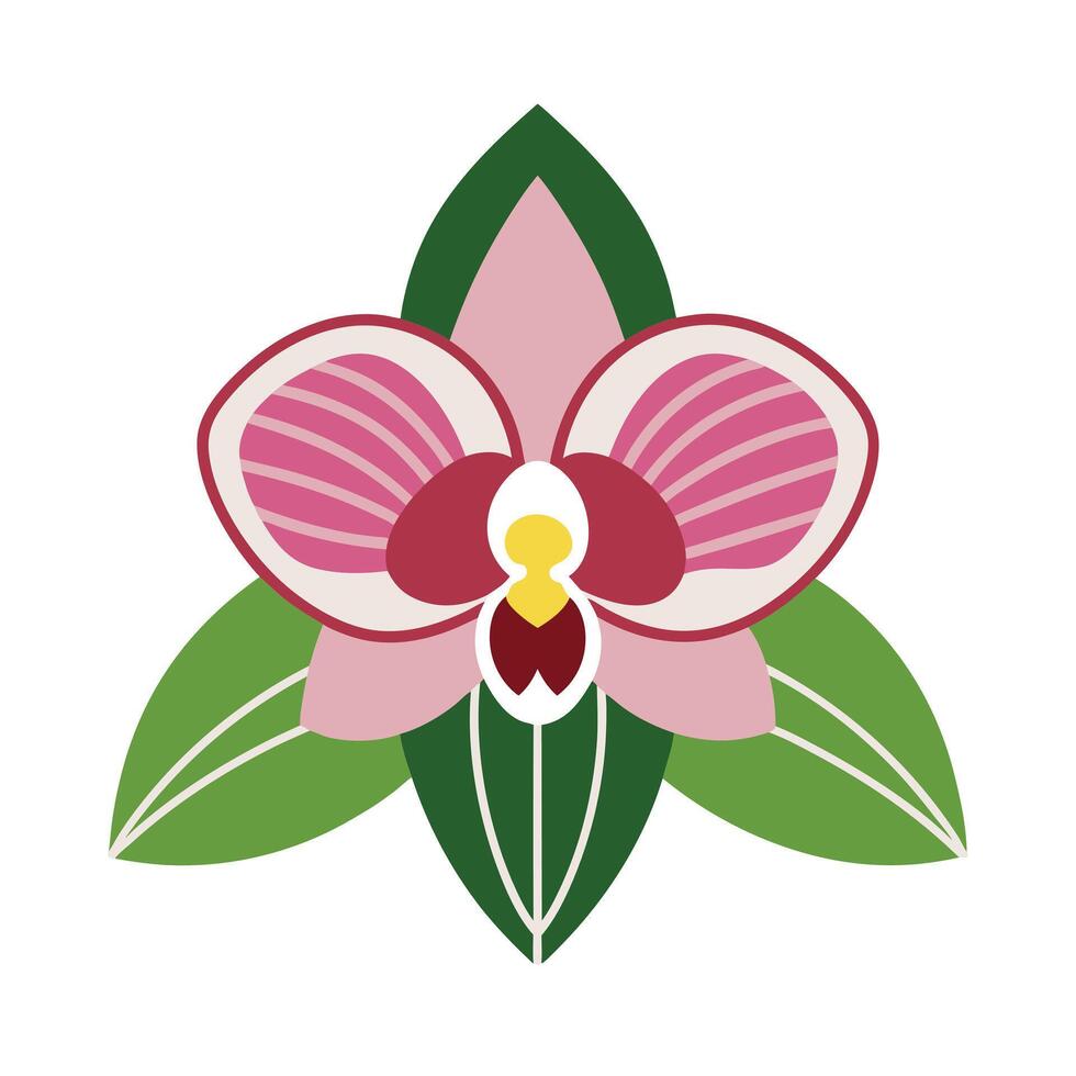 Beautiful Flower Minimalist Floral Illustration vector